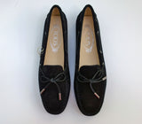 Tod's Gommino Black Suede Loafers with Rubber Soles New in Box Flats