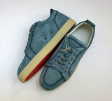 Christian Louboutin Rantulow Orlato Dusty Blue Suede Sneakers Titan New in Box Shoes