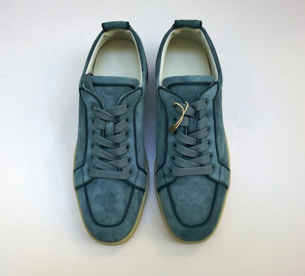 Christian Louboutin Rantulow Orlato Dusty Blue Suede Sneakers Titan New in Box Shoes