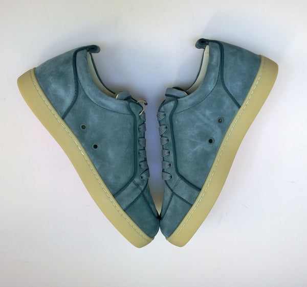 Christian Louboutin Rantulow Orlato Dusty Blue Suede Sneakers Titan New in Box Shoes