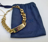 Christian Dior Couture Chain Link Bracelet in Gold Tone New