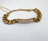 Christian Dior Couture Chain Link Bracelet in Gold Tone New