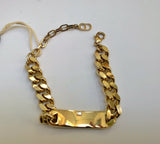 Christian Dior Couture Chain Link Bracelet in Gold Tone New