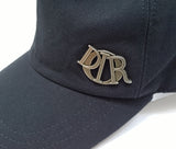 Dior Silver Metal Logo Baseball Cap in Black Cotton