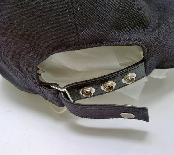Dior Silver Metal Logo Baseball Cap in Black Cotton