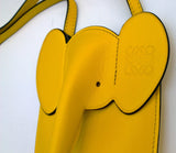 Loewe Elephant Pocket in Yellow Leather Crossbody Pouch Phone Bag New