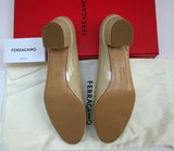 Ferragamo Vara Patent Bone Calf Leather Bow Heels New in Box Shoes