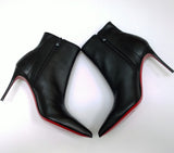 Christian Louboutin Sporty Kate 85 Black Leather Ankle Boots New in Box