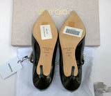 Jimmy Choo Bing Black Patent 85 Rhinestone Mary Jane Heels New in Box