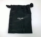 Celine Belt 25mm in Triomphe Canvas with Leather Back Silver Rectangular Buckle New