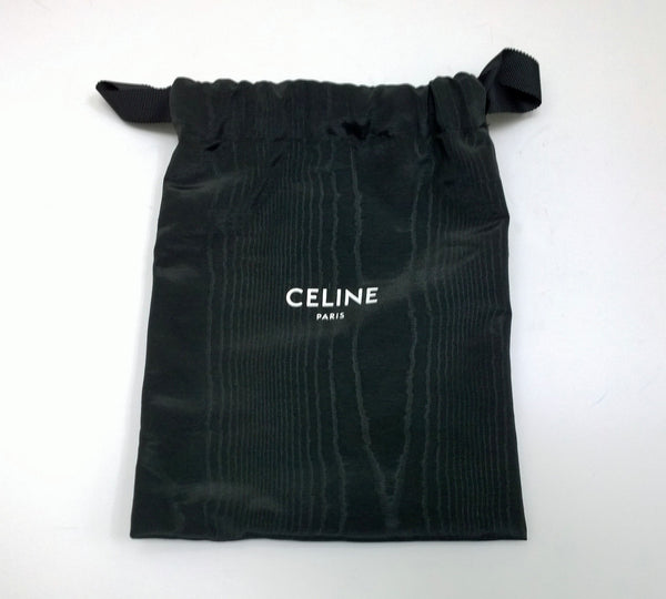 Celine Belt 25mm in Triomphe Canvas with Leather Back Silver Rectangular Buckle New