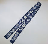 Chanel Blue Silk Twilly Scarf Slim Bandeau New in Box