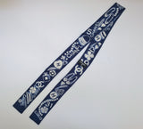 Chanel Blue Silk Twilly Scarf Slim Bandeau New in Box