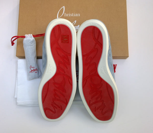 Christian Louboutin Rantulow Suede Sneakers in Paseo Pale Blue Suede Sneakers