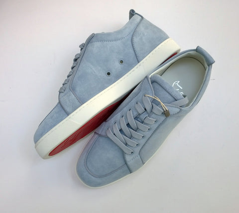 Christian Louboutin Rantulow Suede Sneakers in Paseo Pale Blue Suede Sneakers