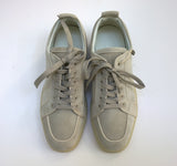 Christian Louboutin Albatre Rantulow Sand Stone Suede Sneakers New in Box