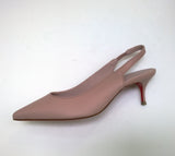 Christian Louboutin Sporty Kate Sling 55 Vintage Rose Leather Dusty Pink Leather New in Box