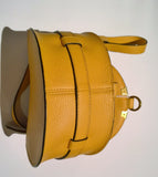 Chloé Marcie Small Crossbody Bag in Ochre Yellow Pebbled Leather New