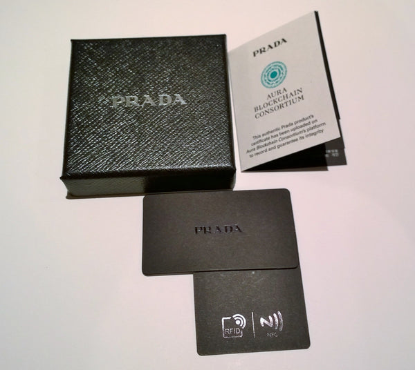 Prada Charm Bracelet with Leather and Metal New in Box