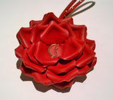 Christian Louboutin Rose with Thorns Bag Charm New in Box Red Leather Bloom