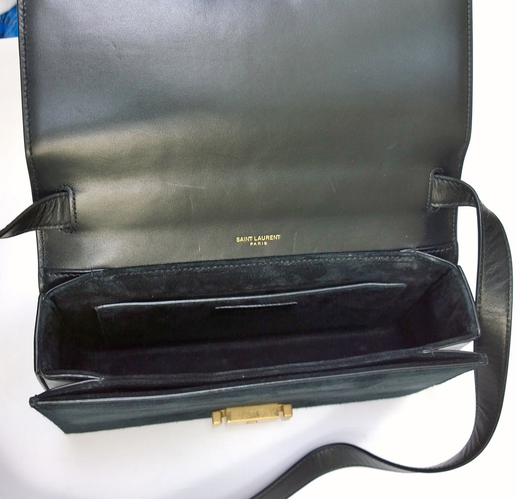 Bellechasse leather crossbody bag Saint Laurent Grey in Leather - 25639192
