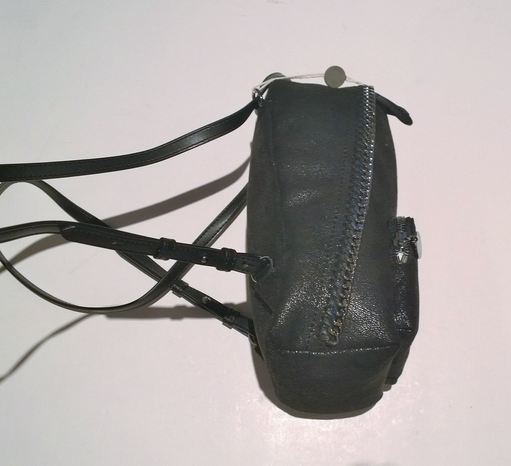 falabella mini backpack silver Stella McCartney Falabella Black Silver Chain Backpack Bag New – AvaMaria