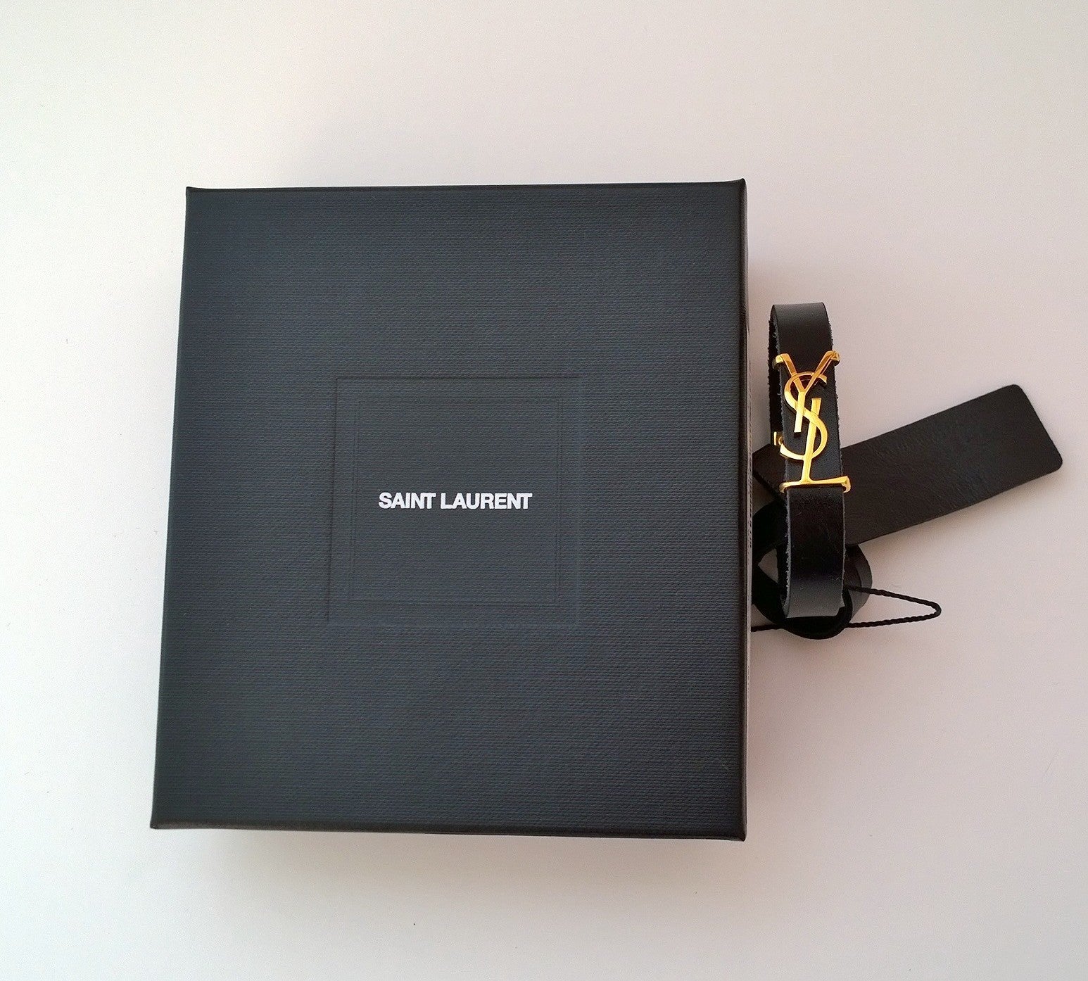 ブレスレット SAINT LAURENT BLACK LEATHER OPYUM BRACELET Opyum leather bracelet in black - Saint Laurent | Mytheresa
