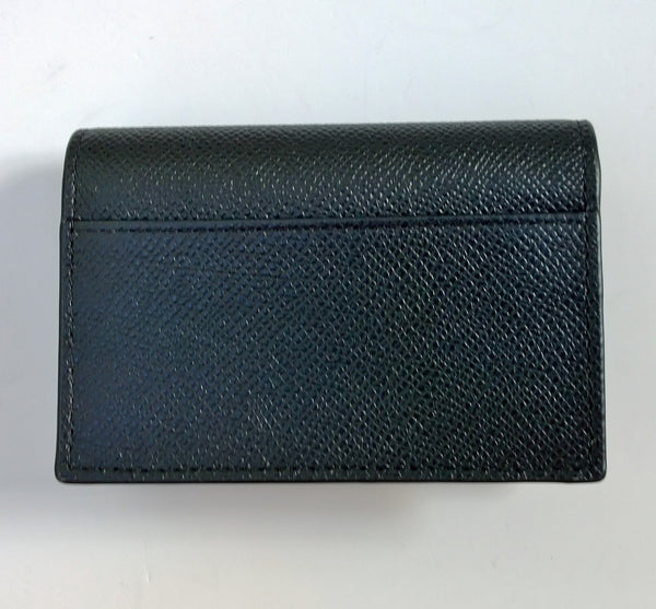 Christian Dior Saddle Black Textured Leather Card Case Wallet