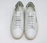 Saint Laurent Court Classic SL/06 Signa Low Top White Leather Sneakers with Logo Classic Trainers