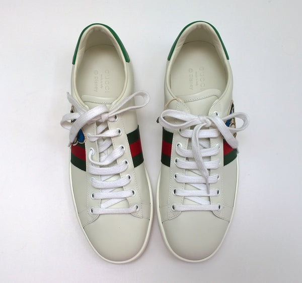 Gucci x Disney Donald Duck Ace Sneakers White Leather Grosgrain Trainers New in Box