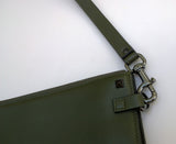 Valentino Garavani Men's Rockstud Clutch Bag in Army Green with Wrist Strap Pouch