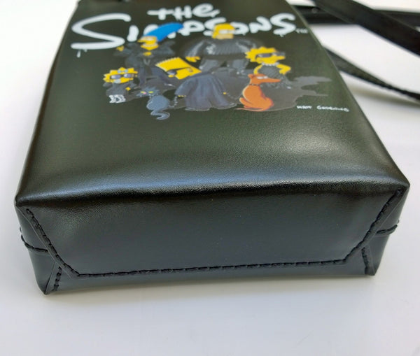 Balenciaga x Simpsons Black Leather Phone Bag Crossbody Purse