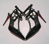 Christian Louboutin Maravilla 100 Black Patent Heels