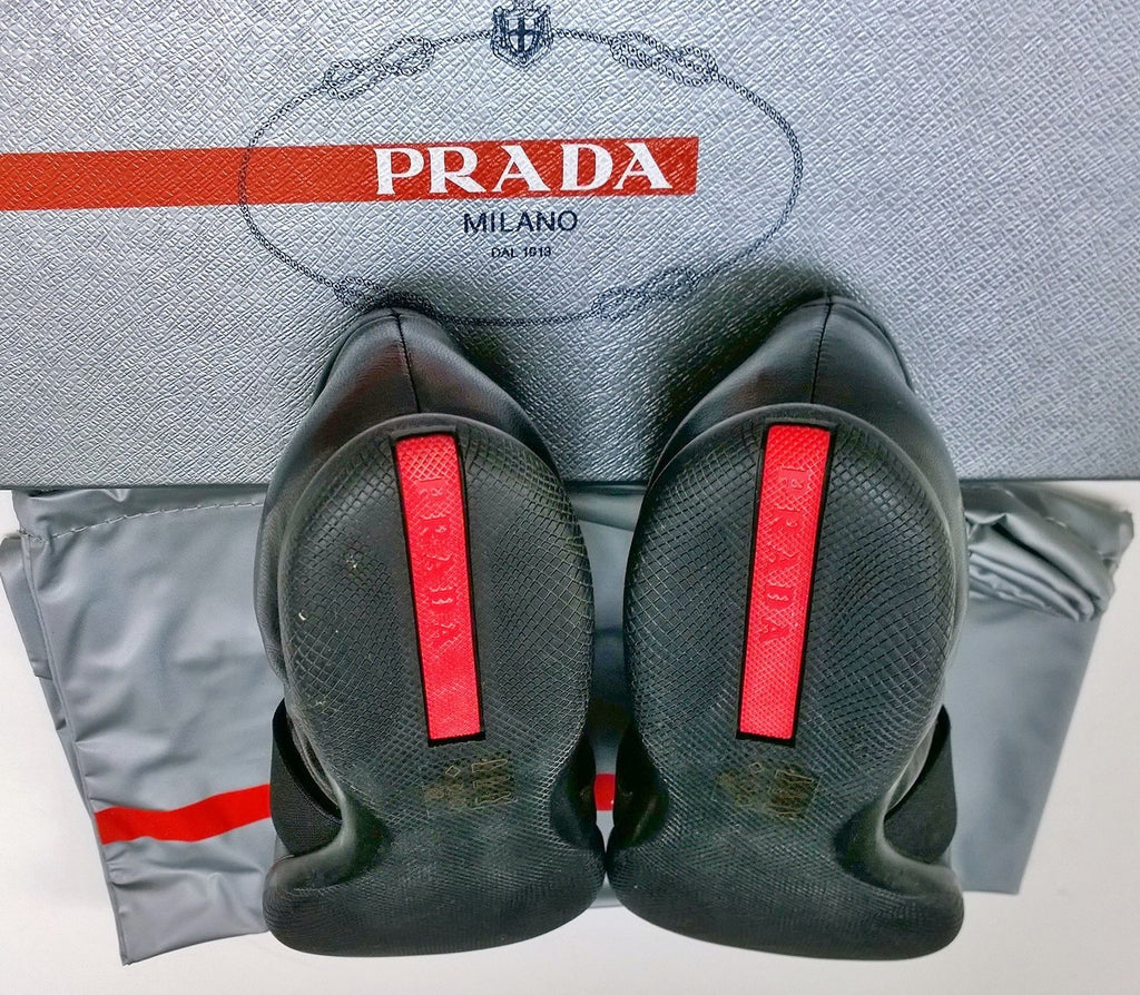Prada Sport Black Leather Mary Jane Sneakers Flats – AvaMaria