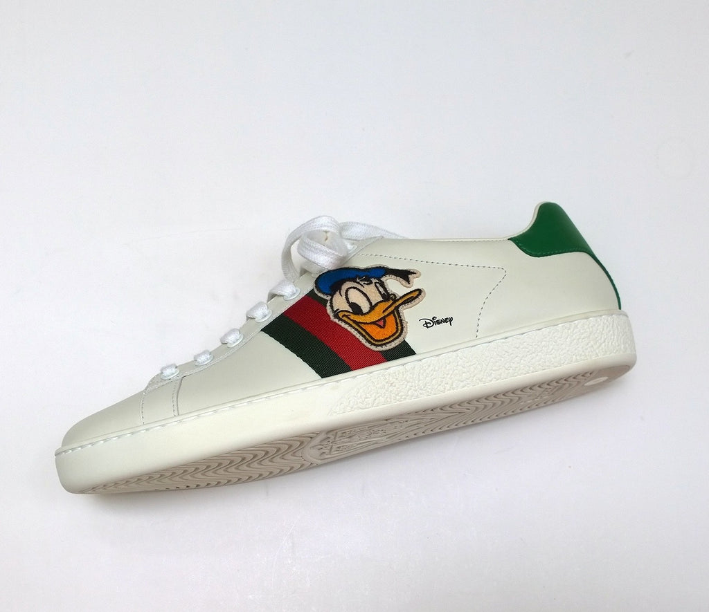 Gucci x Disney Donald Duck Ace Sneakers White Leather Grosgrain AvaMaria