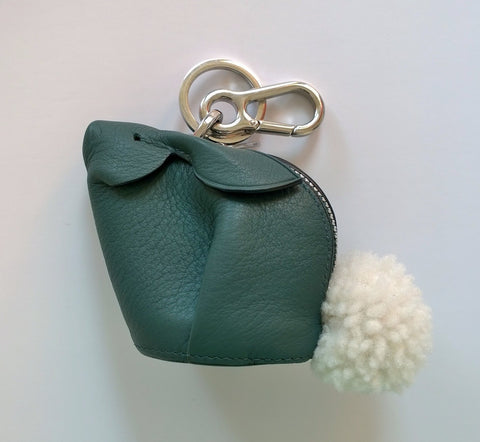 Loewe Bunny Bag Charm with Shearling Tail Rabbit Coin Purse