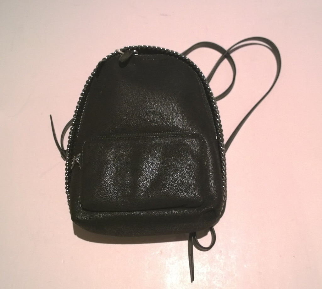 Stella McCartney Falabella Black Silver Chain Backpack Bag New – AvaMaria