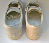 Valentino Garavani Open Sneakers in White and Gold Leather Trainers