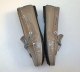 Tod's Loafers in Warm Gray Patent Leather Glasse Flat Shoes Gommino