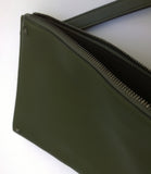 Valentino Garavani Men's Rockstud Clutch Bag in Army Green with Wrist Strap Pouch