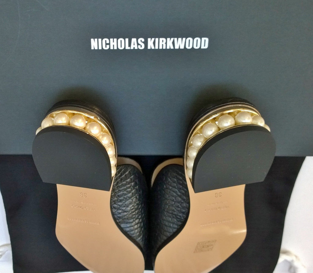 Nicholas Kirkwood CASATI leather mules, Red