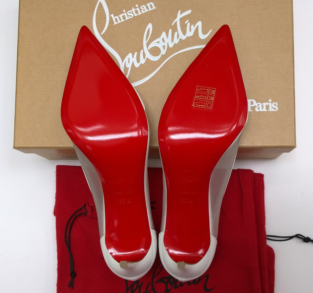 Christian Louboutin, Shoes, White Red Bottoms Heels