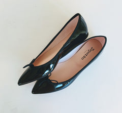 靴 repetto brigitto Ballerina pointed-toe Repetto Brigitte Black Patent Pointy Toe Ballerina Flats New in
