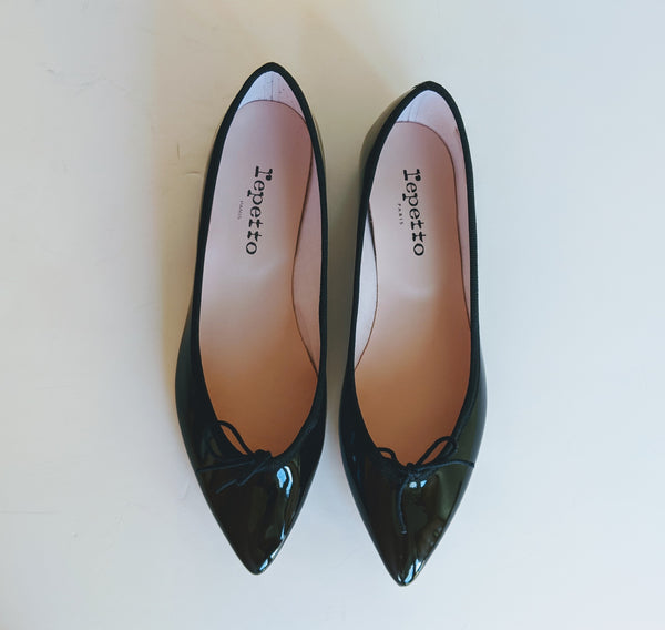 Repetto Brigitte Black Patent Pointy Toe Ballerina Flats – AvaMaria