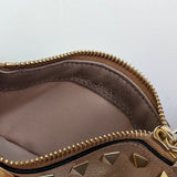 Valentino Garavani Rockstud Gold Leather Card Case Holder