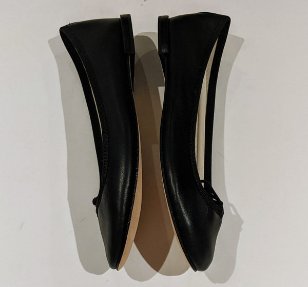 Repetto Black Leather Ballerina Flats BB Cendrillon Ballet Shoes