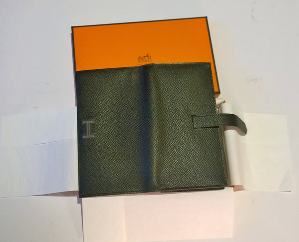 Hermès Bearn Wallet Black Leather Soufflet Veau Epsom Noir Purse Bi-fold New Portefeuille