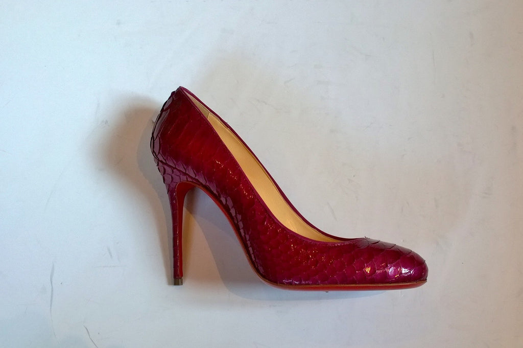 Christian Louboutin Fifi 100 Lamé Pink Heels Shoes Sale P – AvaMaria
