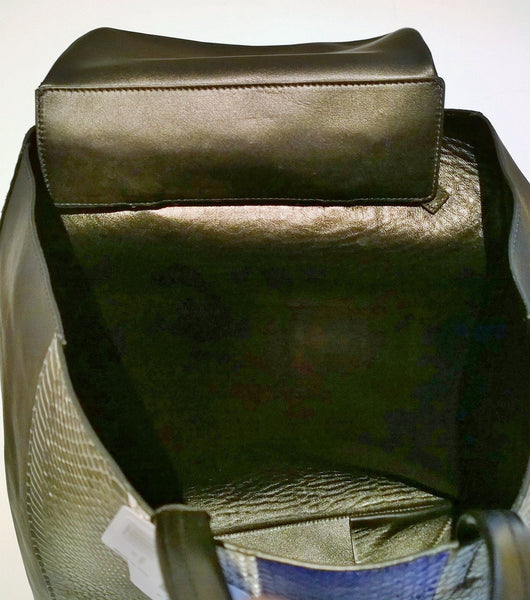 Celine Shopper Tote Cabas Python Black Leather Sale Purse Discount Bag