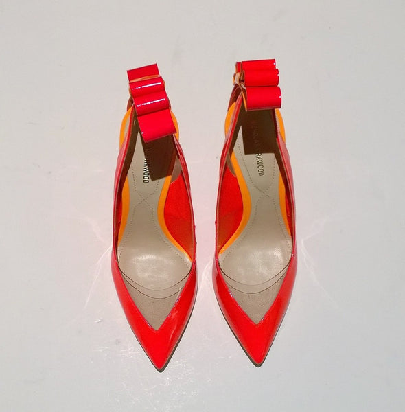 Nicholas Kirkwood Origami Bow Pumps Neon Sale Heels